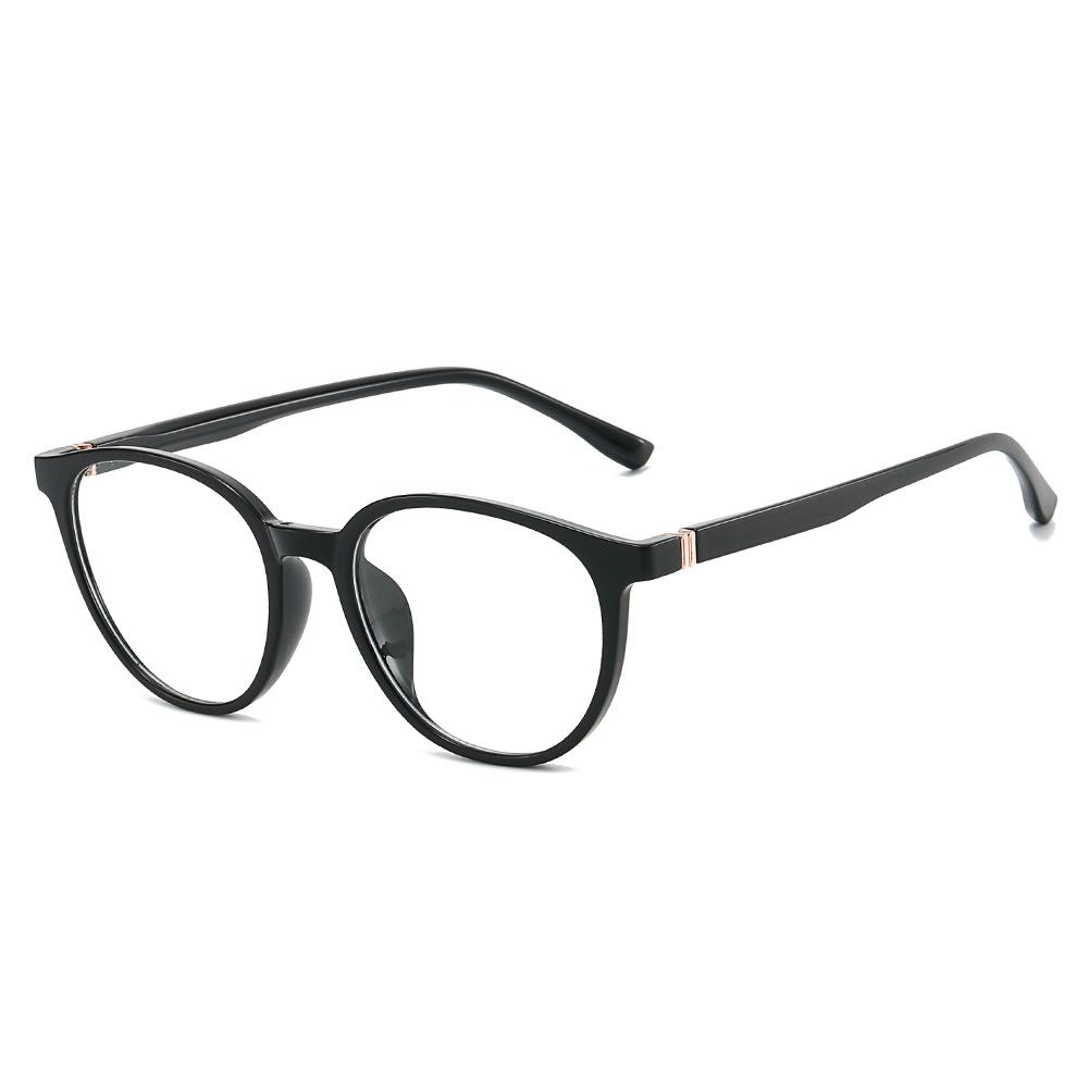 

2026 New Oval Glasses Frame For Women Tr90 Anti Blue Light Glasses Spring Hinge Durable Suitable Prescription Glasses Non-Prescription&None&Anti Blue Ray чёрный