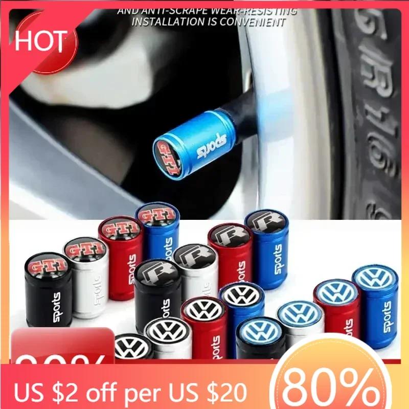 Para VW Novos 4PCS Tampas de Válvula de Ar para Pneu de Roda de Carro Cobertura de Haste Para Volkswagen Passat Santana Touareg Tiguan GTI Rline Bora Jetta Bee