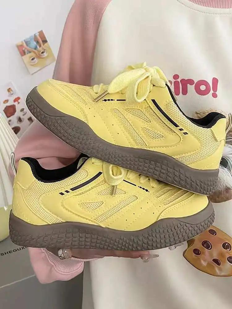 Thick Heel Without Heel Women's Beige Shoes Woven Red Boot Black White Sneakers Sport Snaeaker Kawaiis Order Joggings