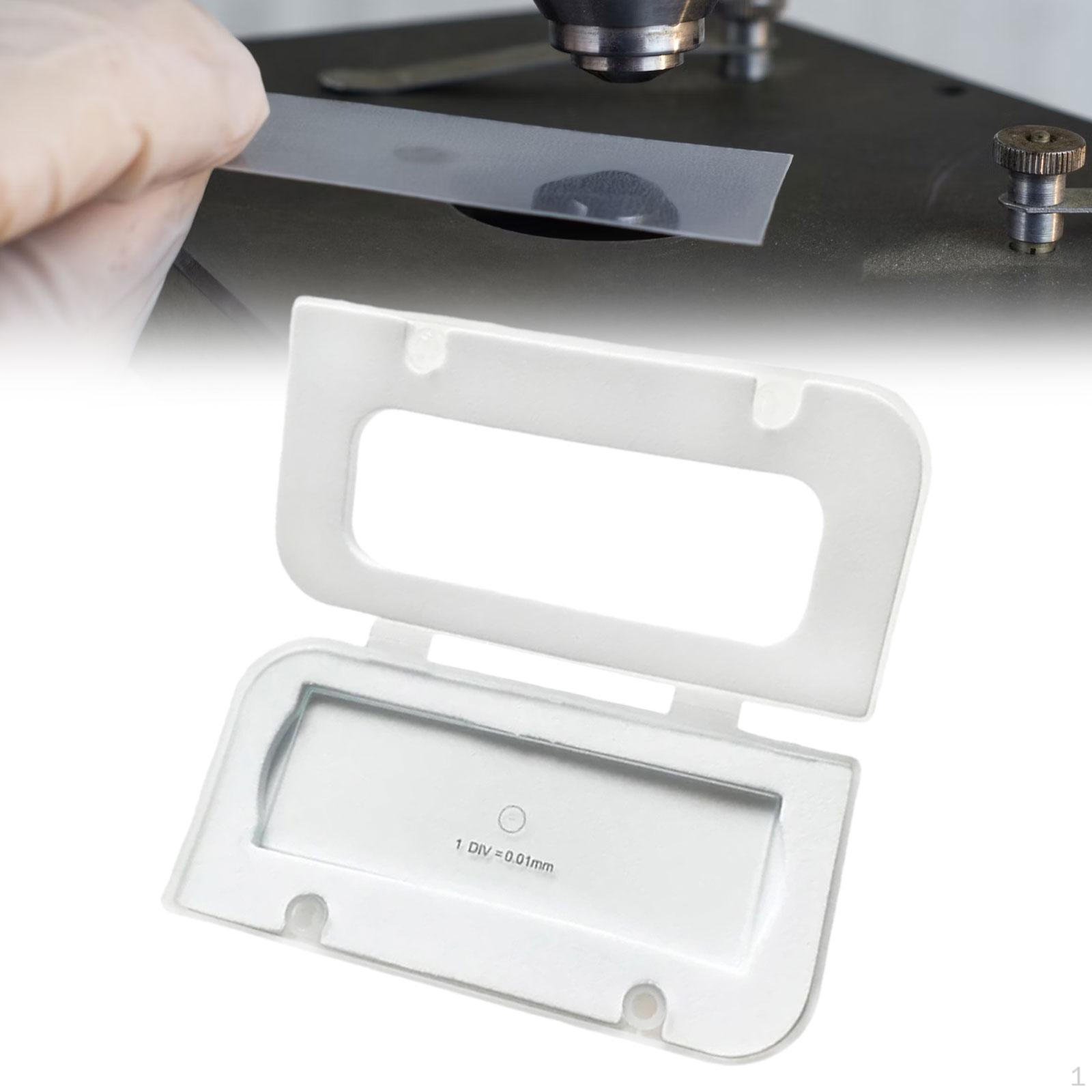 

Микрометр для предметного столика микроскопа C1, оптическое стекло, аксессуар для калибровочного предметного стекла, портативный, микроскоп