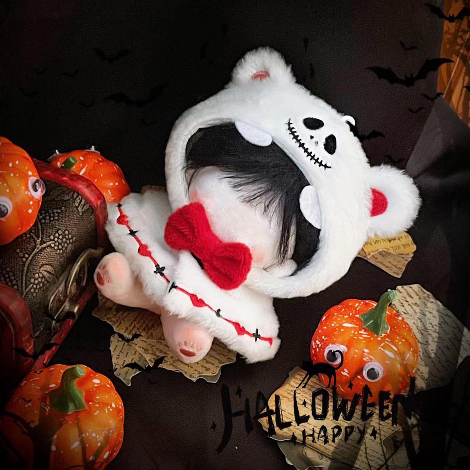 

Halloween Costume Black Hat Doll Clothes Vinyl Doll Cute Clothes One Size білий