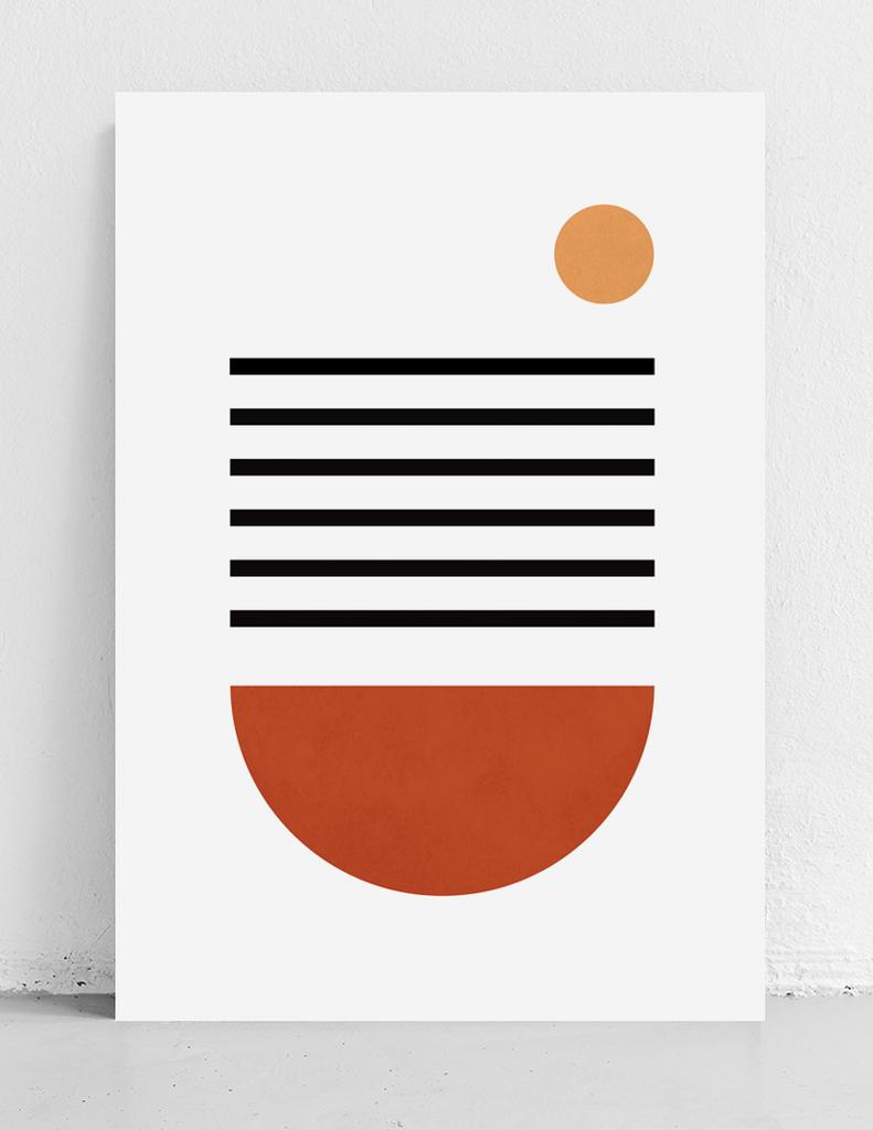 Plakat i geometrisk boho-stil