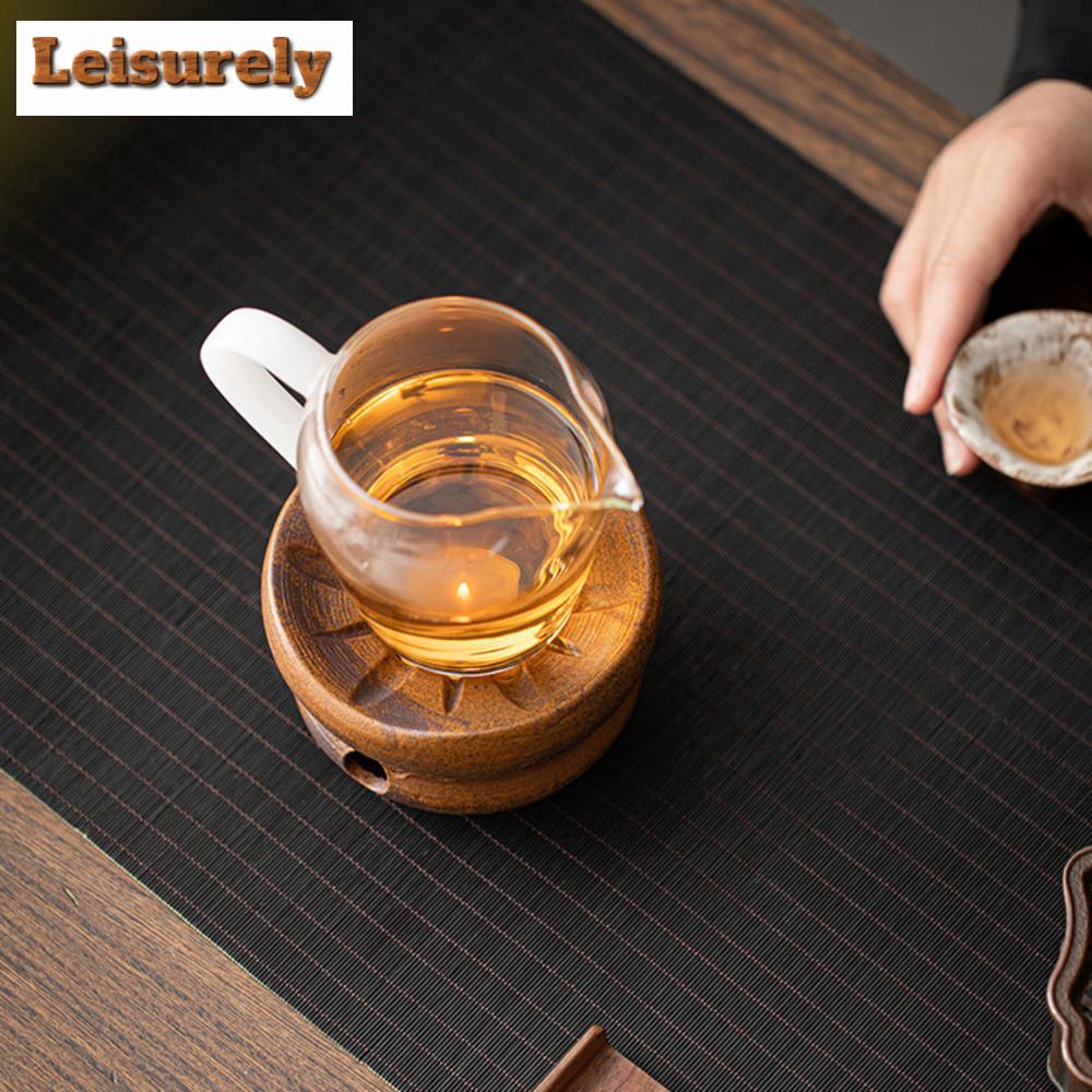 Retro Coarse Sauce Glaze Warm Tea Stove Roasting Tea Leaf Candle Heating Base Flavoring Tea Leaf Rack Essential Oil Stove Stand