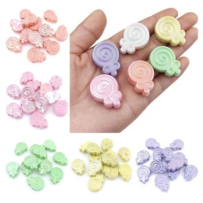 High Quality 5Pcs DIY UV Dazzle Material Jewelry Accessories Bracelet Making Lollipop Loose Beads Fashion Necklace