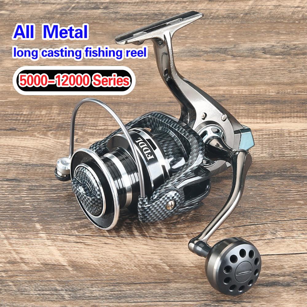 Portable 5000-12000 Series All Metal Fishing Reel Rotating Reels Metal Ultra-large Distance Cast Wheel Anchor Fish Spinning Wheel Bobbins Lure Reel