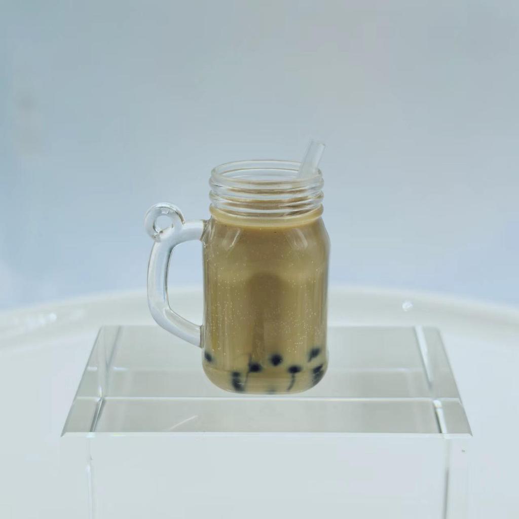 DIY Einmachglas Milchtee Macaron Schlüsselanhänger & Federmäppchen Anhänger