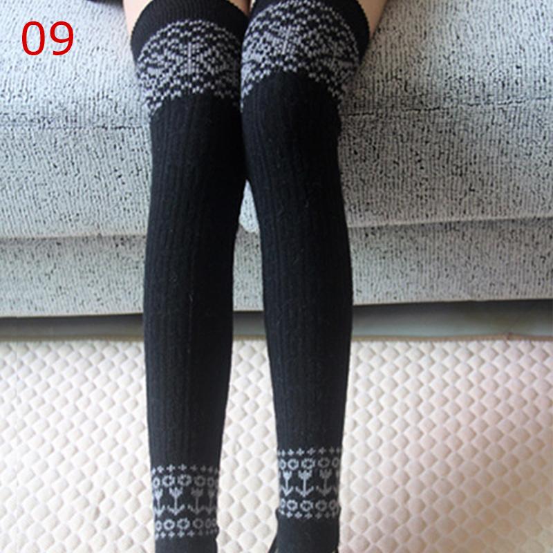 Buy Women Winter Socks Stripe Knitting 