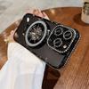 Applicable to iPhone17PRO mobile phone case, advanced sense rhinestone glitter, magnetic suction bracket, Apple 16E transparent sheath 15.
