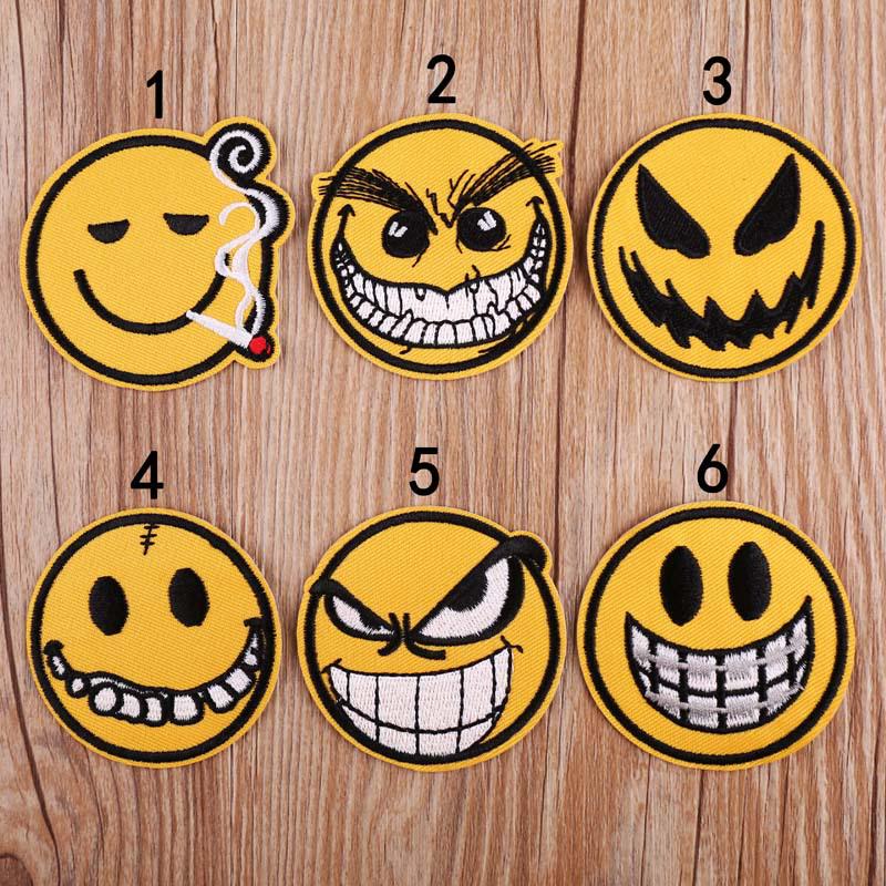 

Вышитая нашивка Yixiu Horror Emoji — украшение для одежды своими руками