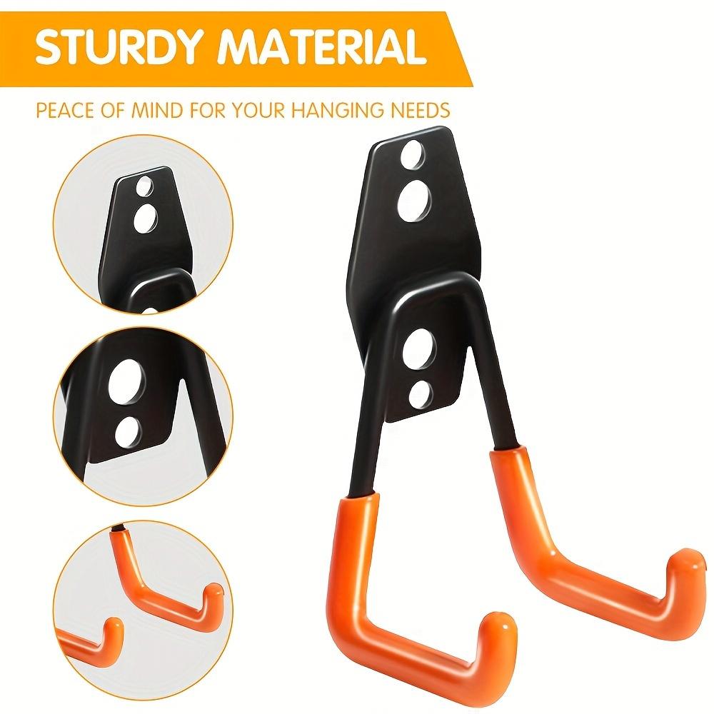 2pcs Metal Hook Garage Organizer Wall Mount Bicycle Hanger Hooks Wall Mount Anti-slip Storage Hook Garage Storage Tool