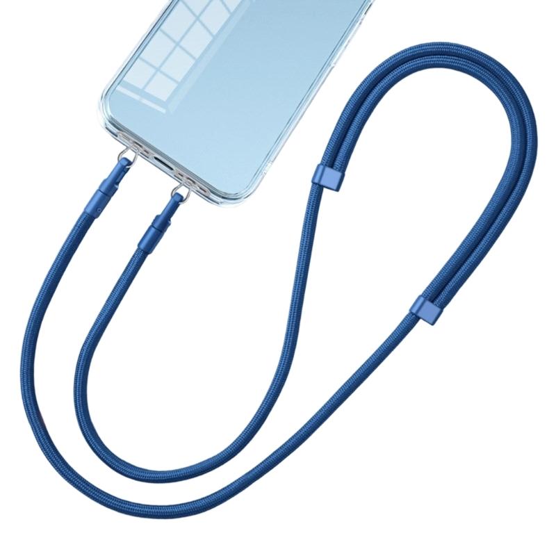 Not Loss Double Hook Phone Lanyard Side Mount Pad Metal Lanyard Clip with Two Rings Corrosion Resistant Clip for Phone