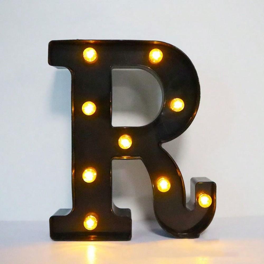 1PC 21.8cm LED Letter Light Luminous Letter and Number Night Light Suitable for Home Bar Wedding Birthday Party Decoration