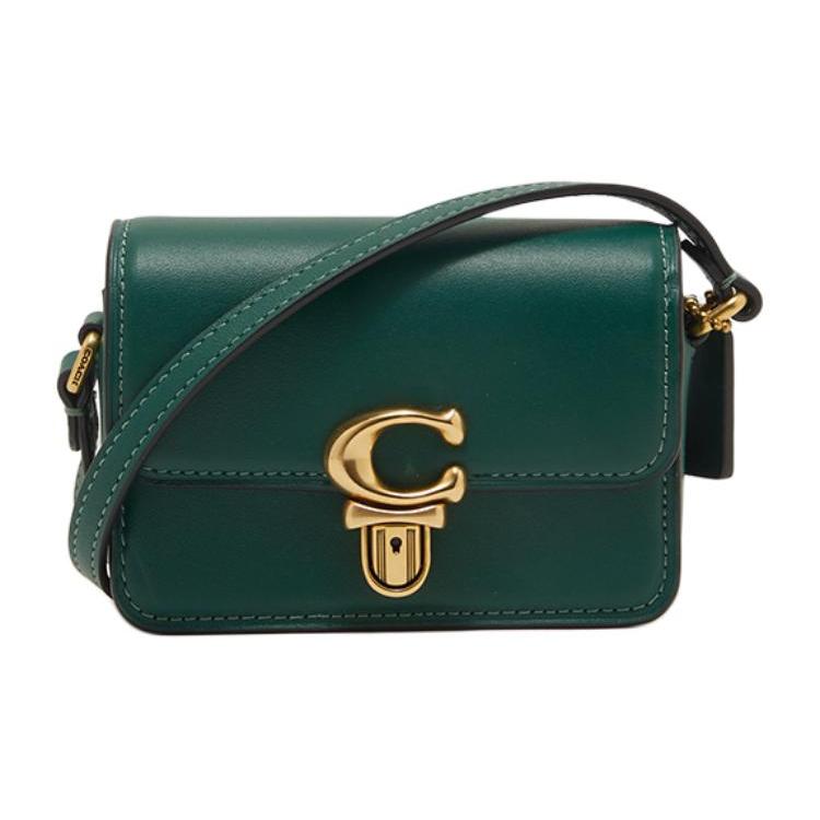 New COACH Studio Cow Leather Shoulder Bag Crossbody Bag Small Size Women's Vintage Green CC484-B4CZS