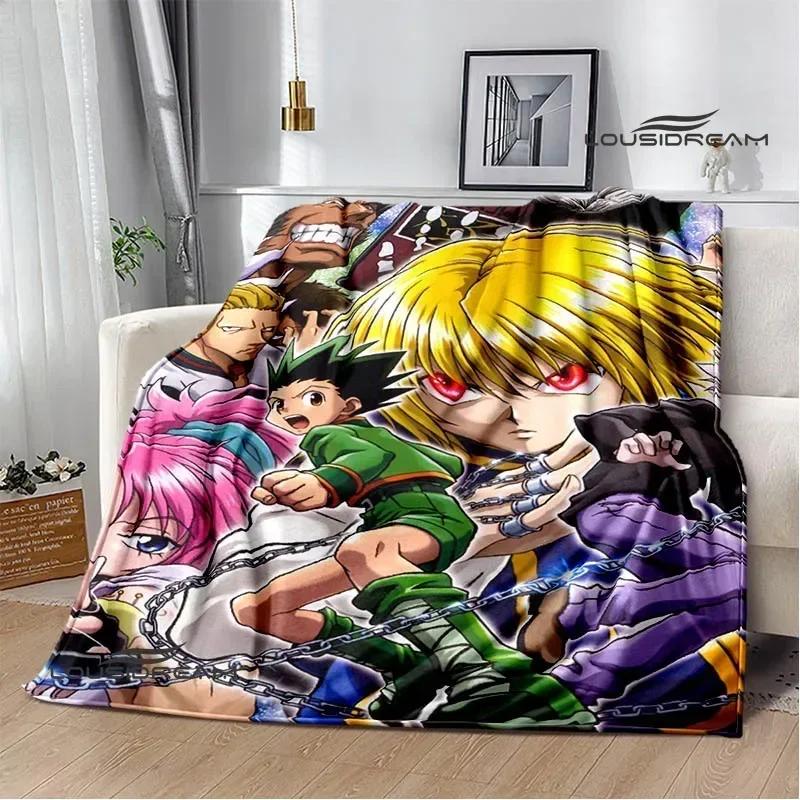 HUNTER×HUNTER Cartoon Printed blankets Picnic blanket Flange Warm blanket Home travel blankets bed linings birthday gift