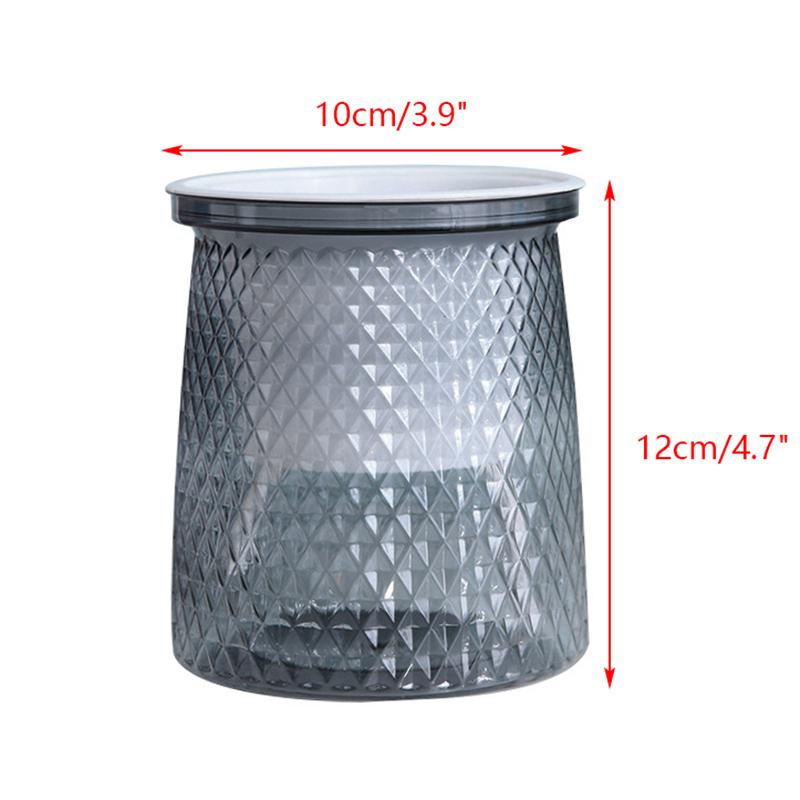 1Pc Modern Double-layer Self Watering Plant Pot Transparent Plastic Flower Vase Lazy Potted Flower Pot Hydroponic Flowerpot Deco