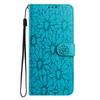 For iPhone 17 Pro Leather Case Daisy Imprint Wallet Stand Phone Protective Cover