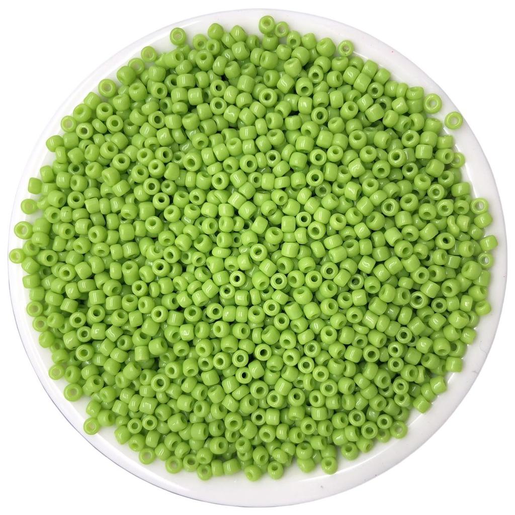 Solid Color 2/3/4mm Glass Seed Beads, Silver Lined, Dyed AB Cream, Round for Handmade Beading & Bracelets.