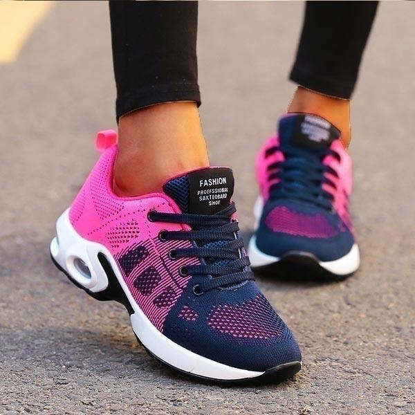 Fashion Large Size Summer Air Cushion Sport Shoes Women Sneakers White Sports Shoes Womens Running Shoes Lady Snickers Female GME-0093