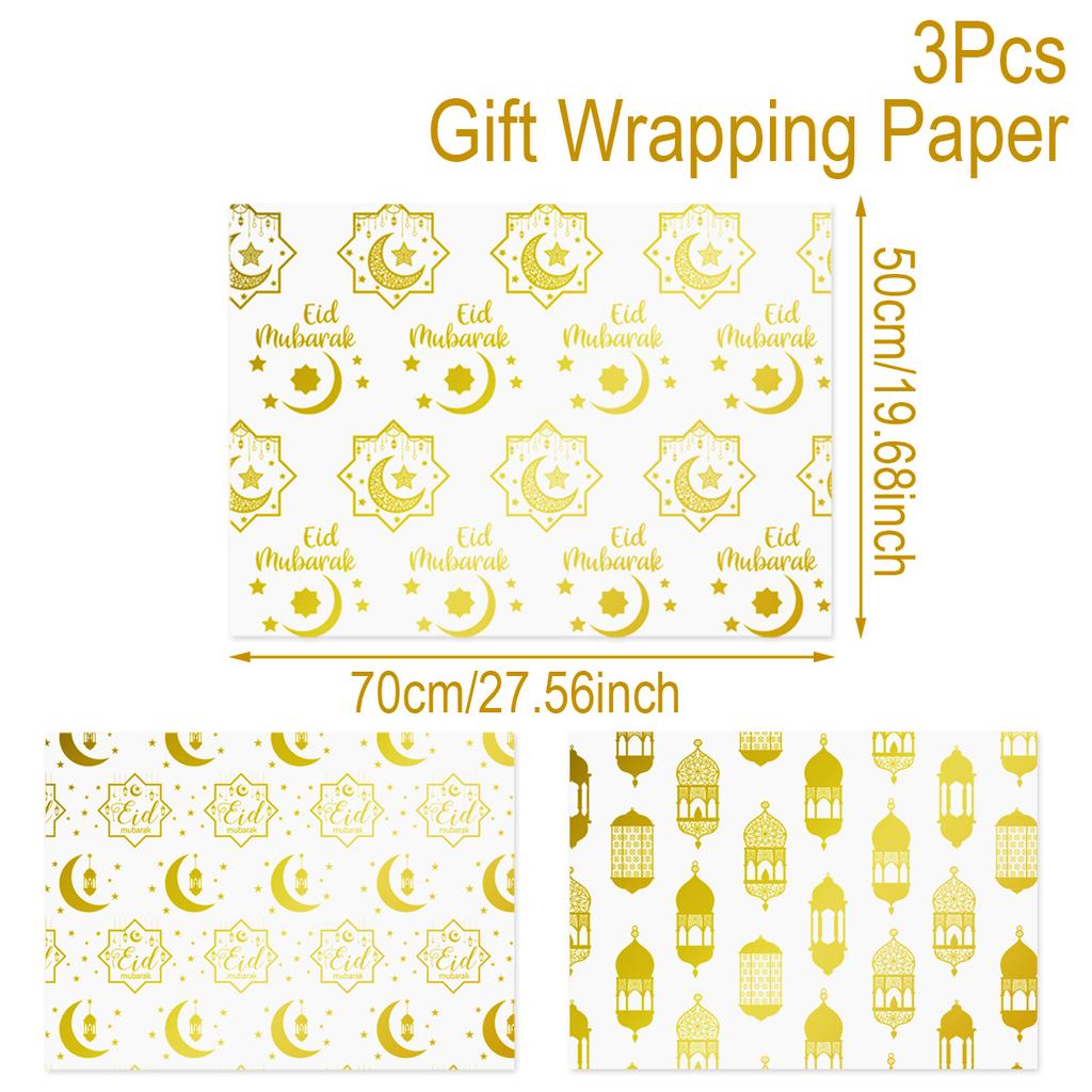 Eid Mubarak Kraft Wrapping Paper Ramadan Kareem Decoration For Home 2025 Ramadan Kareem Islam Muslim Party Eid Al Adha Gifts