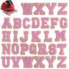 26pcs A-Z English Letter Glitter Pearls Rhinestone Patches Repair Embroidered Sew on Appliques,Patches for DIY Clothes Bags Hats