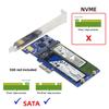 Cablecc NGFF Key B+M Dual SATA SSD To PCI-E 1x Motherboard Desktop Adapter Converter SSD Card JMB 582 2280