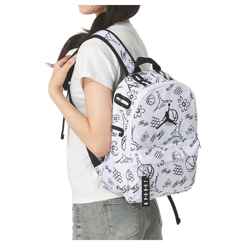 New Jordan Fabric Backpack Trumpets Unisex White JD2533027TD-004