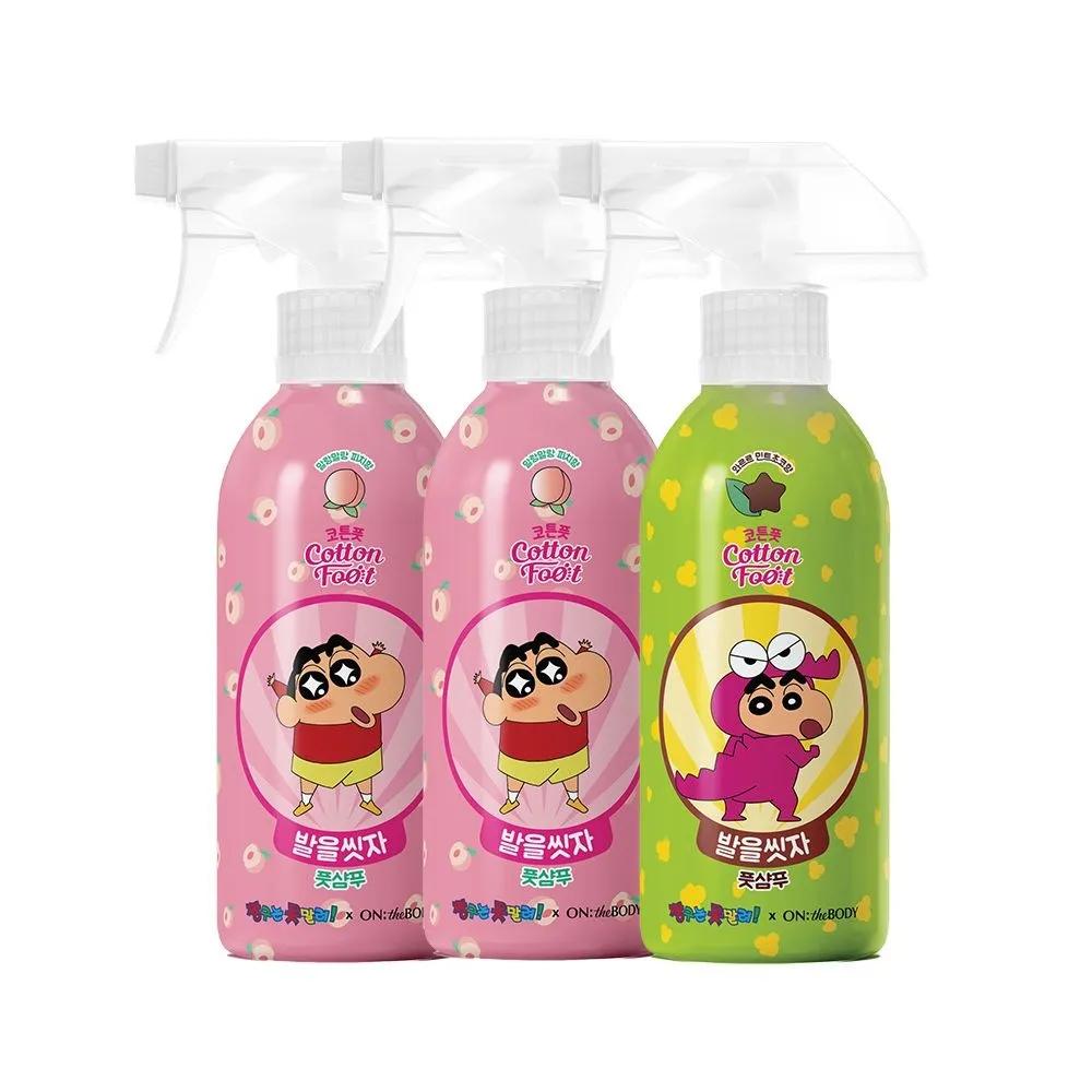 

Let s Wash Our Feet Crayon Shin-chan ON THE BODY Foot Shampoo 385ml Peach Scent Mint Chocolate Scent