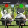 B97A-Garnitură Grill Temperatură Înaltă Pentru Big Green Egg Capac Partea Superioară Garnitură Afumătoare BBQ, Autoadezivă 15 Ft Lungime, 7/8In Lățime, 1/8In Grosime