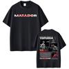 Limitiertes Ilia Topuria El Matador Retro Grafik T-Shirt Herren Damen Harajuku Klassische Gothic T-Shirts Baumwolle Lässiges Übergroßes T-Shirt