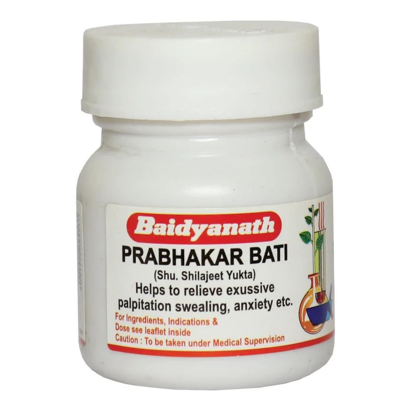 Baidyanath Prabhakar Bati Ayurvedic Tablets For Heart Wellness And Energy Support – 40 Tablets Pack