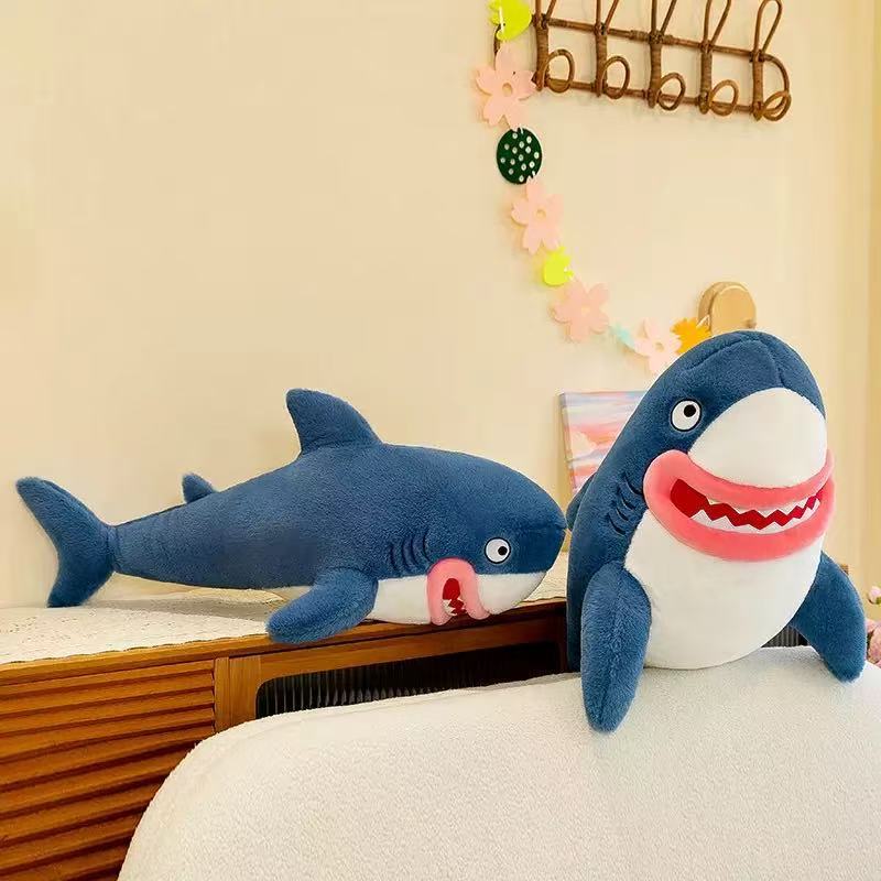 

Dudu big red lip shark doll funny simulation megalodon doll throw pillow doll birthday gift plush toy 80cm