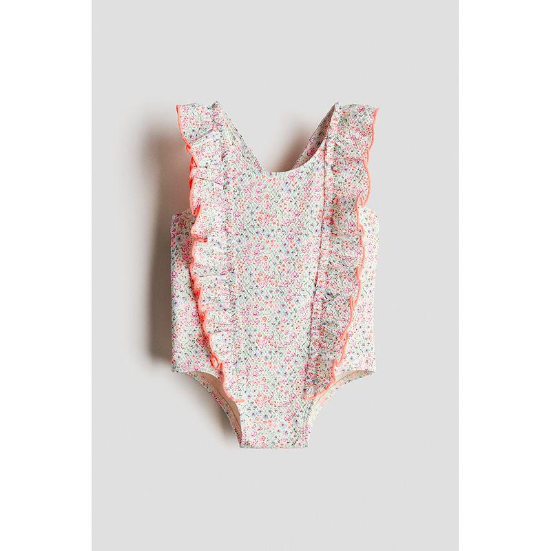 

HM Children s Clothing Baby Girl Swimsuit 2025 Summer New Arrival Cute round Neck One-Piece Swimsuit 1270554 Pink/Florals 73/48(6-9m)