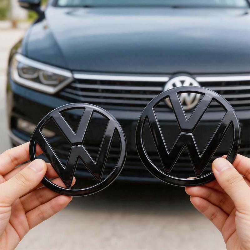 2pcs ABS Car Front Grill Emblem Rear Trunk Badge Logo for Volkswagen VW Passat 2019-2024 Scirocco Premium Pro Plus Extra Quality RL1BD2