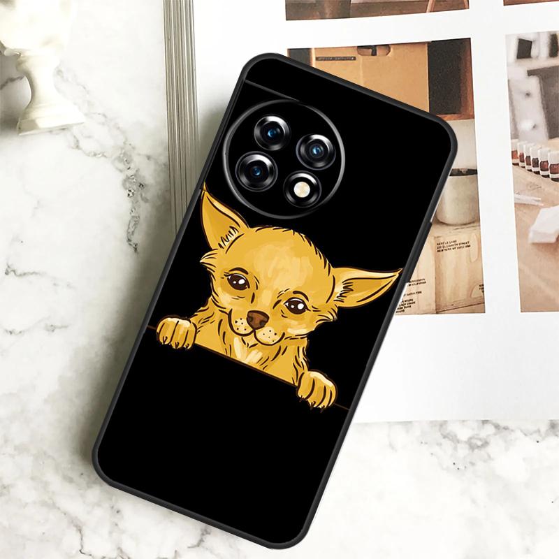 Cartoon Chihuahua Hund Fall Für OnePlus 12 12R 11 9 10 Pro 10R 9R 8T 10T Nord 3 CE 2 Lite 2T N10 N20 N30 CE4 Abdeckung