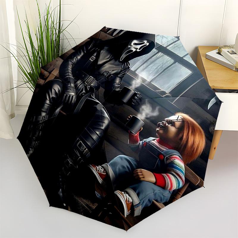 1pc Sonic the Hedgehog Automatic Opening Folding Umbrella, 8 Bone Iron Frame, Portable Design for Outdoor Use, Ideal Gift for Fans, Travelers, Everyda