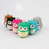 New Keychain Owl Motorcycle Car Key Chain Sound Light LED Flashlight Key Ring Holder Bag