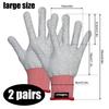 TECKWRAP Gray Professional Vinyl Wrap Application Gloves Large Size for Wrap and Decal Anti-Static (2 Pairs/Pack), Applications.