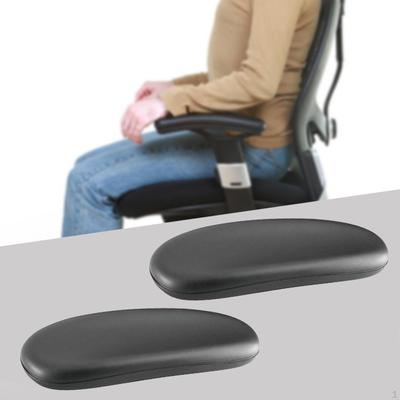 2 Pieces Gaming Chair Armrest Pads Replacement Universal Soft Support Simple Line Accessories PU