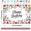 A 2D flat banner, a floral birthday card, very suitable for classrooms, offices and various events