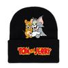 Jerry And Tom Cartoon Print Knitted Hat Hip Hop Cap Outdoor Fashion Gift Unisex
