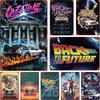 1pcs Back To the Future Metal Wall Art, Vintage Metal Tin Signs, Classic Movie Decor for Fans Heaters, Poster for Room Decor