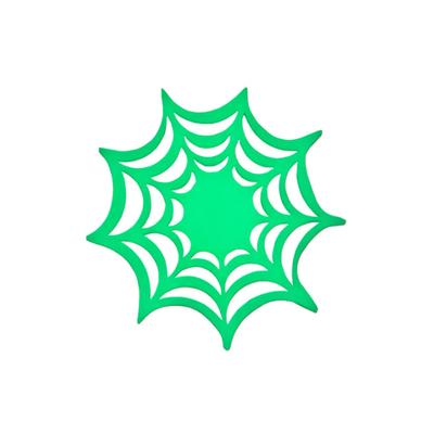 5piece PVC Spider Web Coasters - Non-toxic And Hot-resistant Spooky Vibe Halloween Themed Placemats