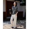 Demana Women's Striped Hooded Wool Blend Knit Sweater