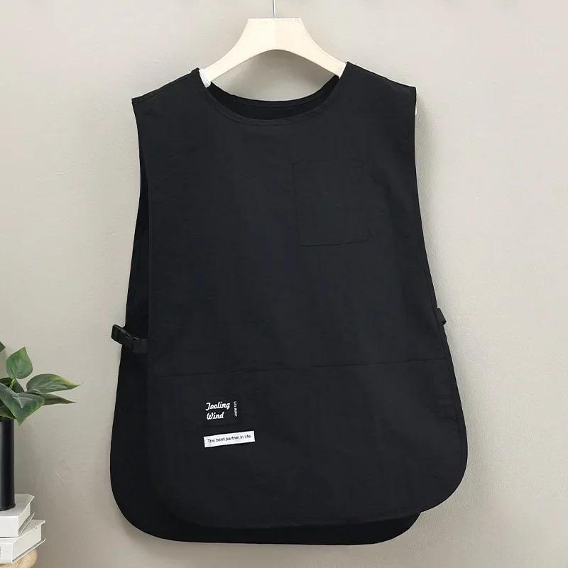Waterproof Apron Solid Color Vest Style Apron For Cooker Chef And Servers