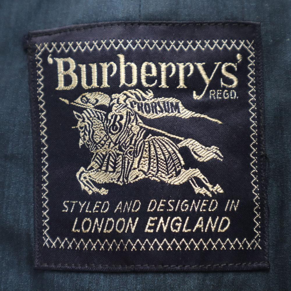 Burberrys 60s 70s Stainless Collar Coat Navy Old Vintage Men's Used