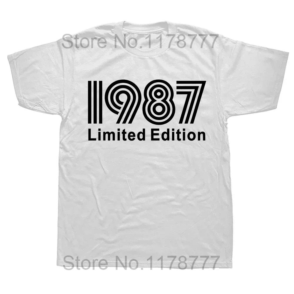 Lustige Legende Geboren 1987 37. Geburtstagsgeschenke 37 Jahre alt T-Shirt Tops Rundhals Kurzarm Mode T-Shirt Lässig Basic T-Shirts