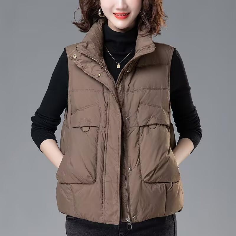 

Жилет женский короткий новый осенне-зимний свободный и универсальный утолщенный верхняя одежда 2XL