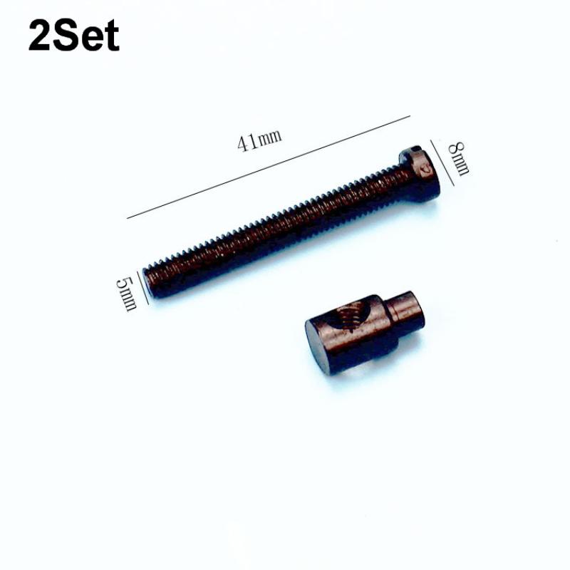 Heavy Duty Metal Bar Chain Adjuster Tensioner Screw 2 Pack Universal Chainsaw Accessory for Outdoor Lumbering Work