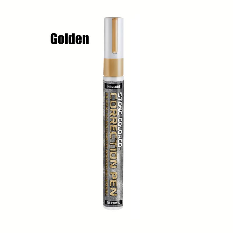 Golden Tombstone Marker Pen | Restores Faded Text On Tombstones and Granite Surfaces, Weather-Resistant, Quick-Drying Oil-Based Fine Tip Pen for Ce
