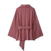 TAOP&ZA Women's Spring/Summer Belted Kimono-Style Outerwear with Casual Pants